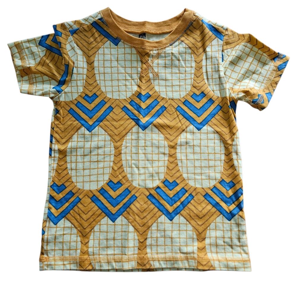 Boys Tea Collection Pineapple Short Sleeve T-Shirt Yellow Blue All-Over Print 4